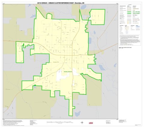 2010 Census Urban Cluster Reference Map for