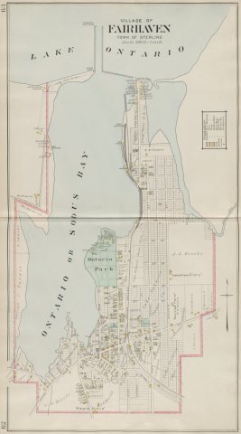 Cayuga County, Left Page (Map of village of Fairhaven)