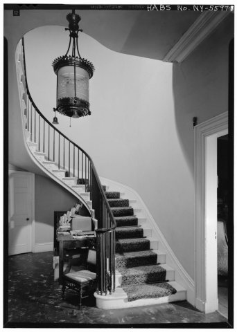 FIRST FLOOR, CENTER HALL, VIEW OF STAIRCASE - Jedediah Barber House, 18 North Main Street
