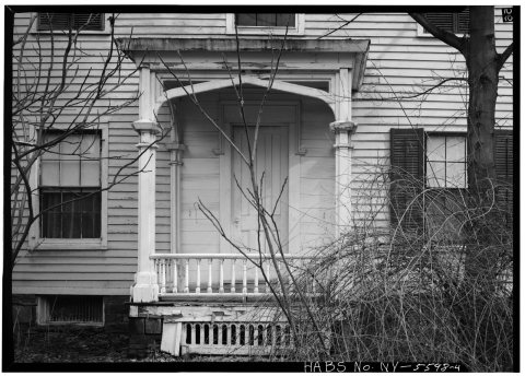 DETAIL OF SOUTH ENTRANCE PORCH - Augustus Donnelly House, 80 South Main Street