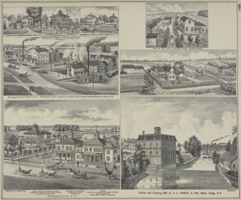 Flouring and Cement Works of E. J. Newman and Co., manuf'rs of Akron Falls Flour and Akron Cement, Akron, N.Y.; Res. of…