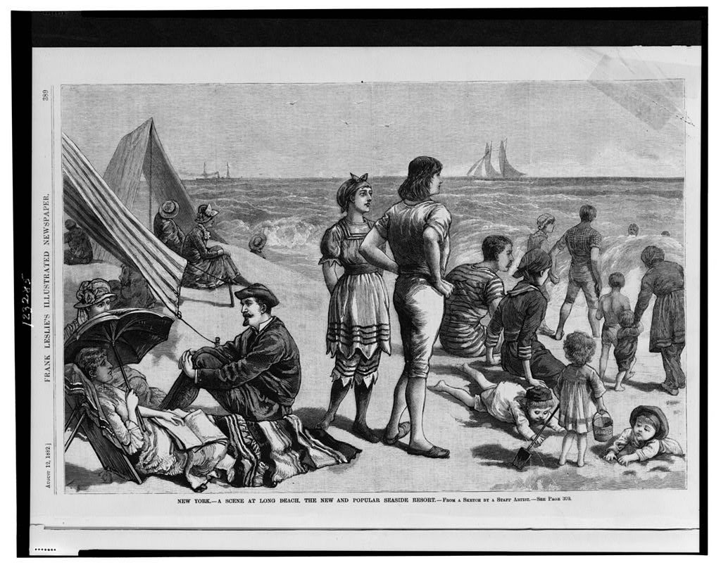 New York - a scene at Long Beach, the new and popular seaside resort