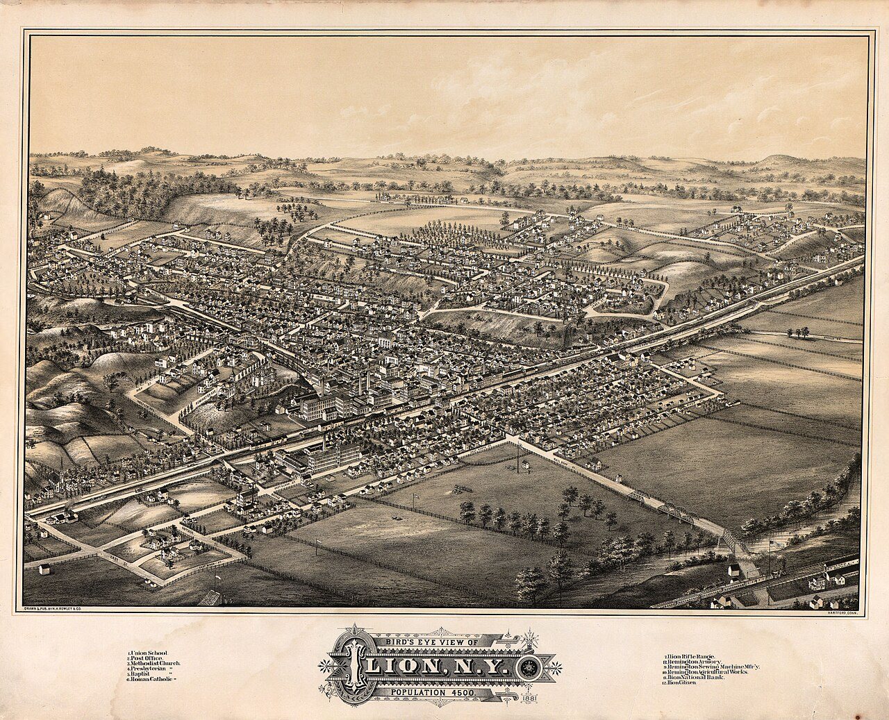Bird's eye view of Ilion, N.Y. - population 4500