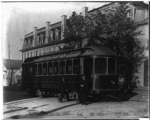 First trolley car