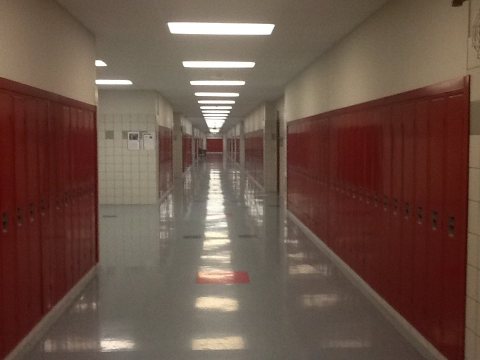 High School corridor