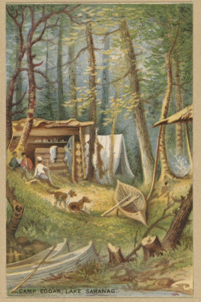 Twelve Adirondack Sketches - Campe Edgar, Lake Saranac by Boston Public Library