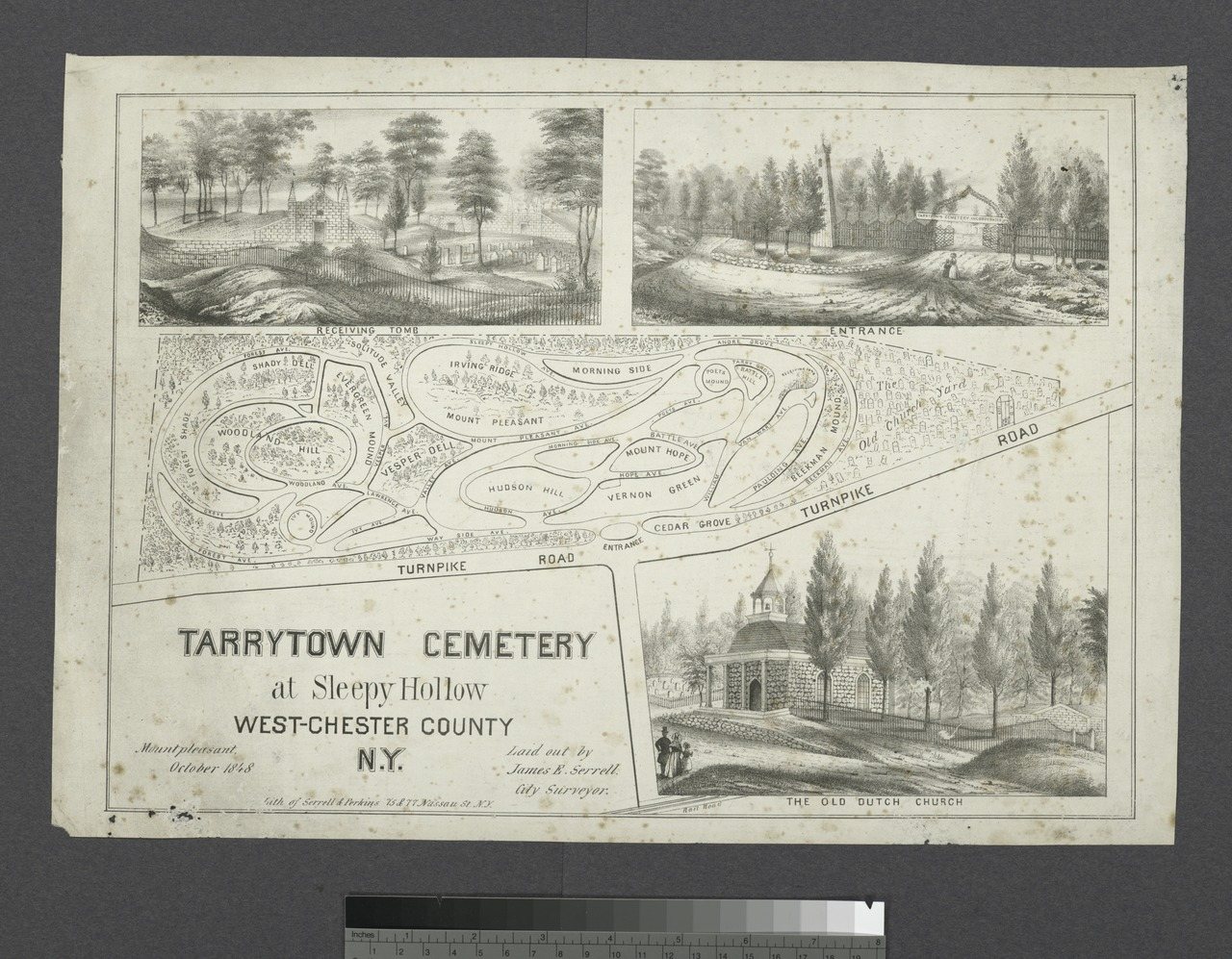 Tarrytown Cemetery at Sleepy Hollow, West-Chester County, N.Y. - laid out by James E. Serrell, city surveyor