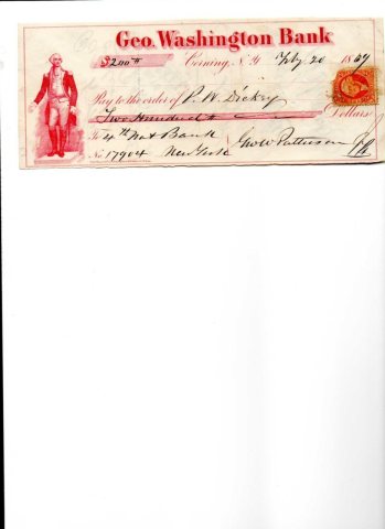 1869 George Washington Bank Note