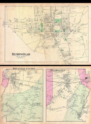 Hempstead, Town of Hempstead, Queens Co. L.I. - Rockville Center, Hempstead Town, Queens Co. - Pearsalls, Hempstead Tow…
