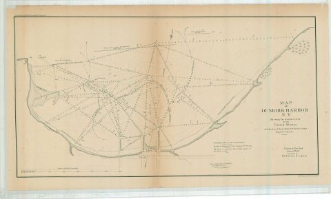 Map of Dunkirk Harbor New York