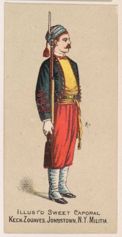 Keck Zouaves, Johnstown, New York Militia, from the Military Series (N224) issued by Kinney Tobacco Company to promote …