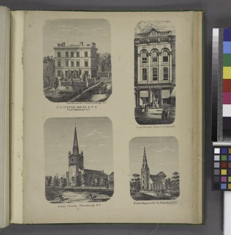 "U.S. Custom House and P.O., Plattsburgh, N.Y; Trinity Church Plattsburgh, N.Y; Vilas National Bank, Plattsburg, N.Y; S…