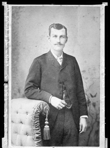 Capt. A.H. Durkee studio portrait in Batavia, NY, 1887 Mar 30