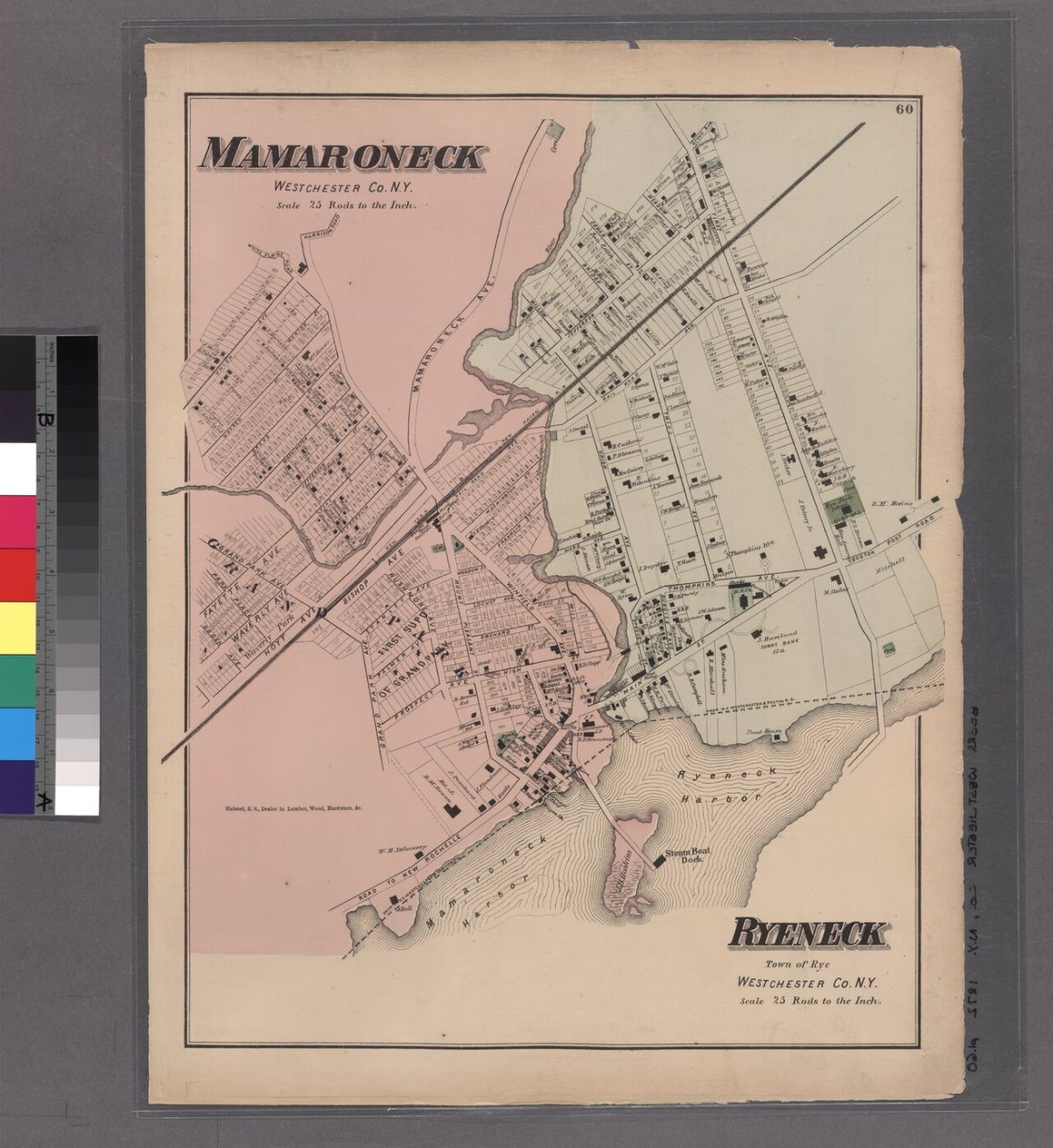 Plate 60- Mamaroneck, Westchester Co. N.Y. - Ryeneck, Town of Rye, Westchester Co. N.Y