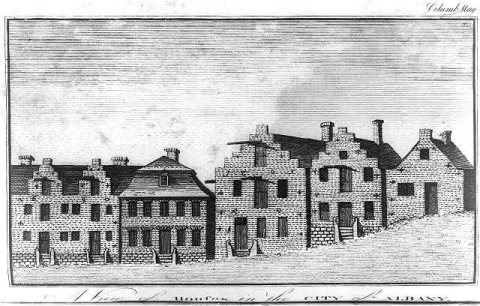 A view of houses in the city of