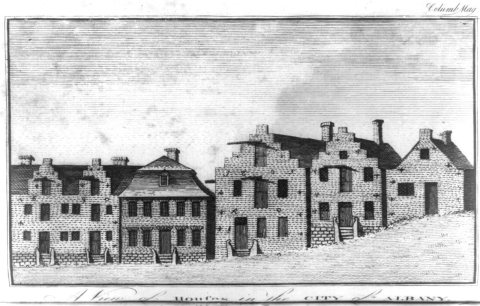 A view of houses in the city of