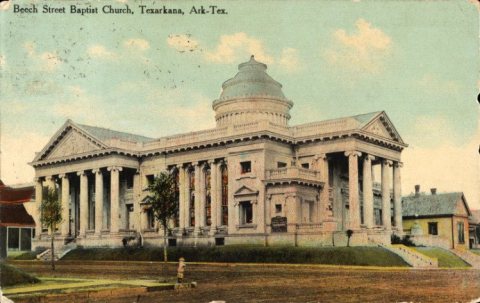 Beech Street Baptist Church, Texarkana, Ark-Tex (1910-side view)