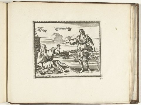 Inwoners van Nieuw Amsterdam, 1726 Nieu Amsterdam at New York (titel op object) Les Forces de l'Europe, Asie, Afrique e…