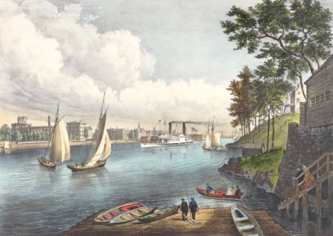 Blackwells Island East River 1862 crop