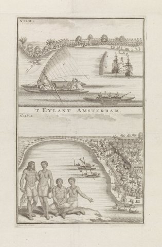 Gezichten op het eiland Amsterdam, RP-P-1904-636