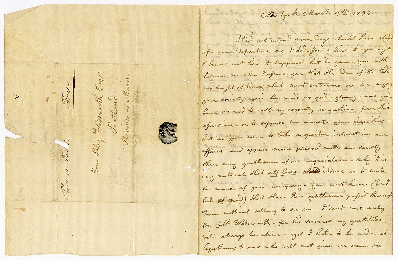 Samuel Bartlett to Peleg Wadsworth, 15 March 1795 (21362310-8925-42fa-a40b-b3cc0b8f081a)
