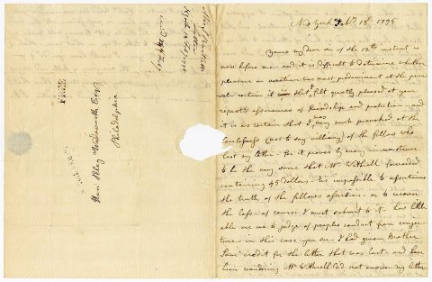 Samuel Bartlett to Peleg Wadsworth, 18 February 1795 (d99e736f-2b68-4126-9800-12b4d2d58dcd)