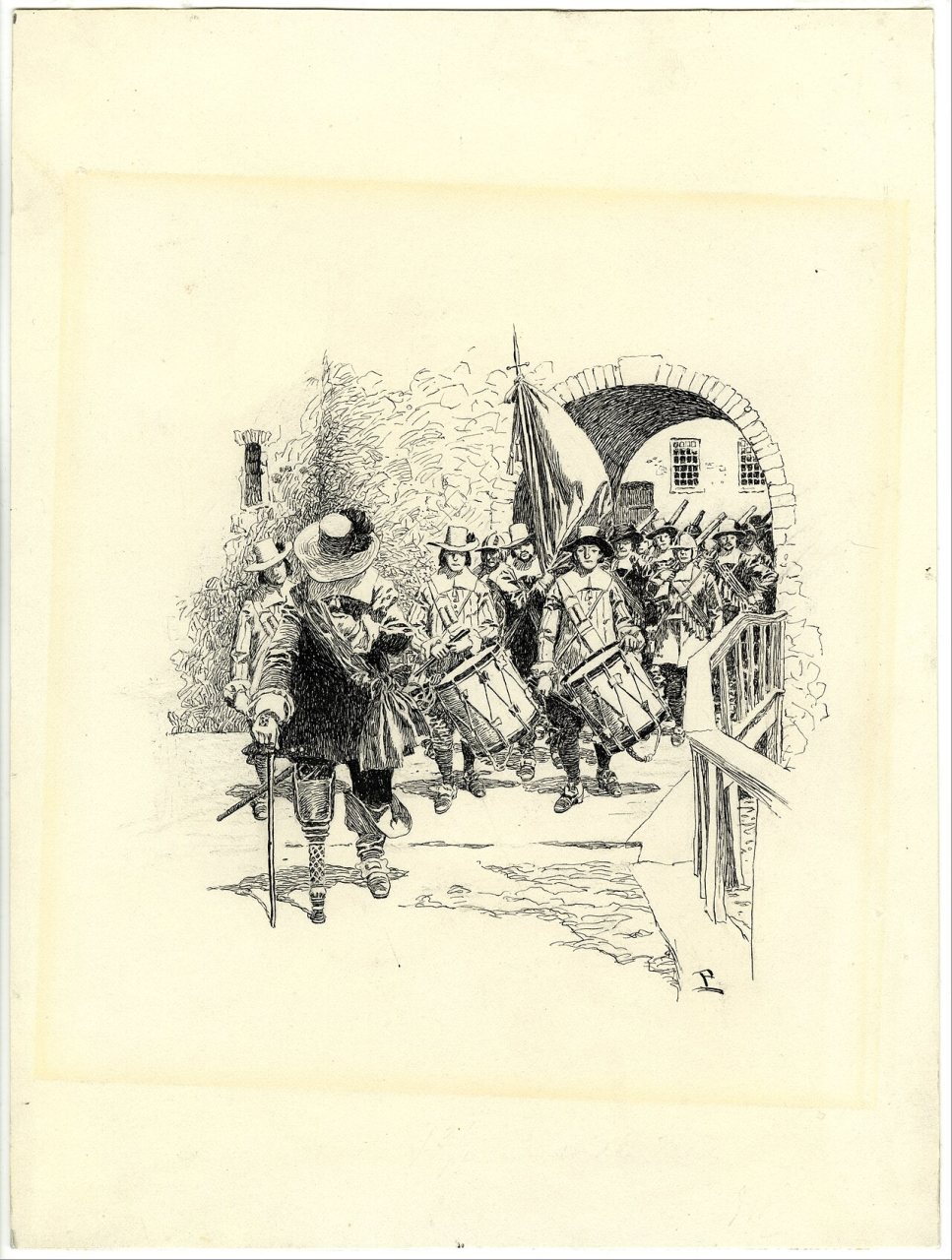 Howard Pyle - Tailpiece for "The Evolution of New York, II" (was called Peter Stuyvesant) - Google Art Project