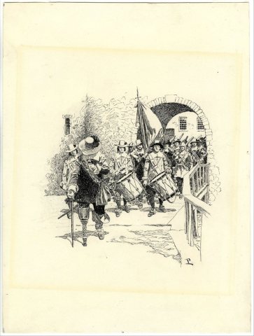 Howard Pyle - Tailpiece for "The Evolution of New York, II" (was called Peter Stuyvesant) - Google Art Project