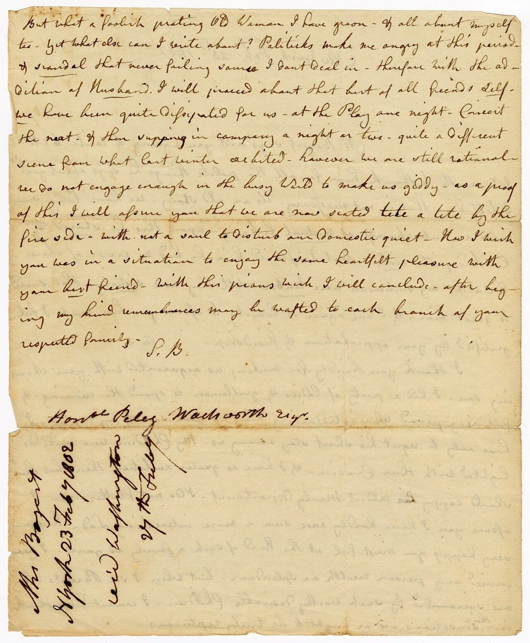 Samuel Bartlett to Peleg Wadsworth, 23 February 1802 (f85d176c-21d8-4337-b510-284aed4b841b)