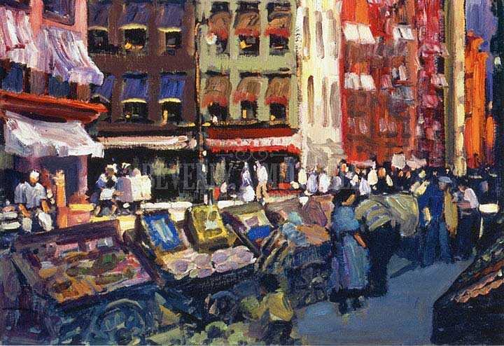 Thompson and Bleecker Streets by George Benjamin Luks