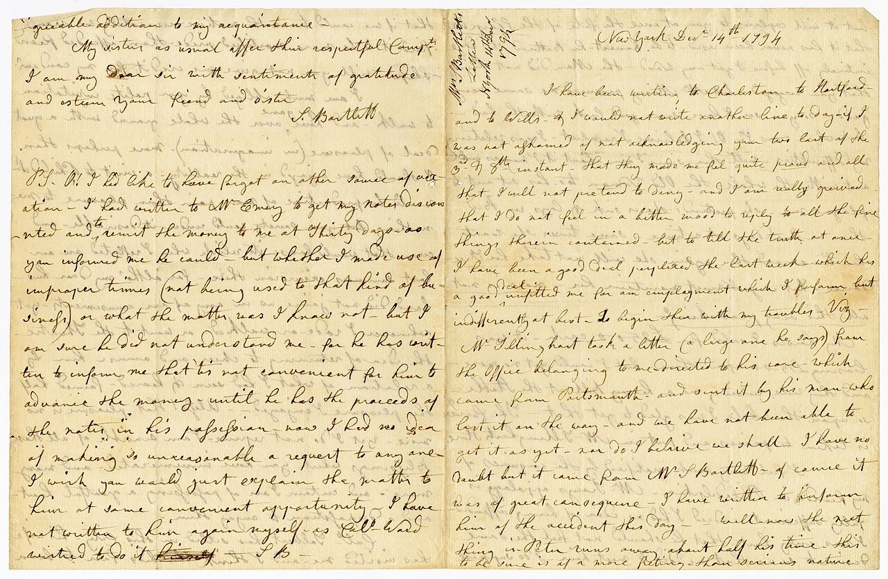 Samuel Bartlett to Peleg Wadsworth, 14 December 1794 (942049f7-464b-4310-8e4c-3bc6b59858d6)