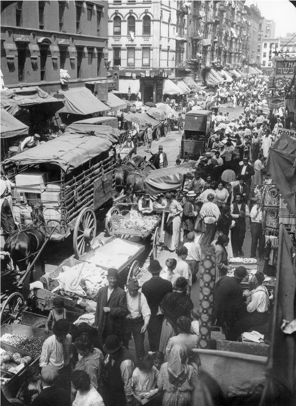 Lantern Slide of Hester Street, New York City