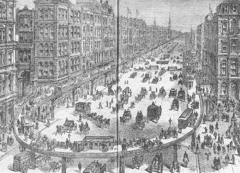 New York woodcut 1876