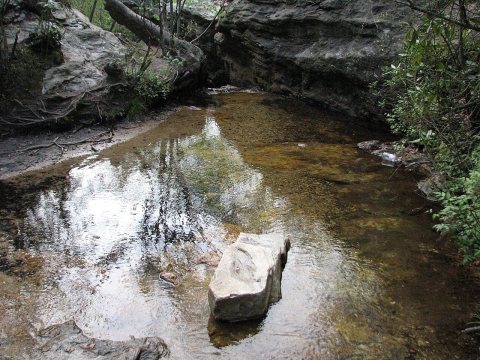 Reflection Upper Cascades Hanging Rock State Park