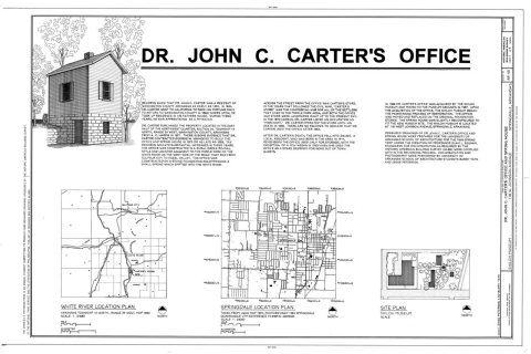 Dr. John C. Carter's Office and Springhouse, 118 West Johnson Avenue, Springdale, Washington County, AR HABS ARK,72-SPR…