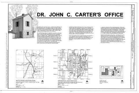 Dr. John C. Carter's Office and Springhouse, 118 West Johnson Avenue, Springdale, Washington County, AR HABS ARK,72-SPR…