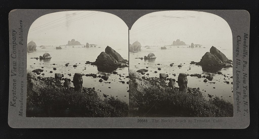 The rocky beach at Trinidad, Calif