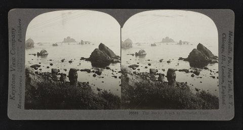 The rocky beach at Trinidad, Calif