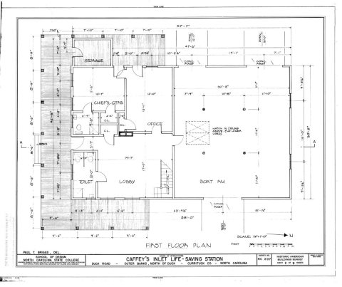 HABS NC,27-DUCK.V,1- (sheet 2 of 9) - Caffey's Inlet, Life-Saving Station, State Route 1200