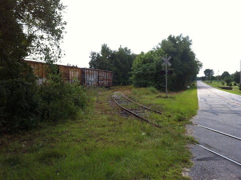 Carolina Southern Railroad August 2013 Georgia Pacific Plant rail entrance