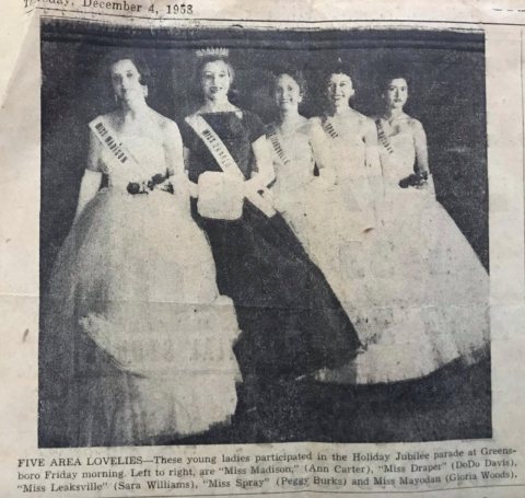 Five Area Lovelies – Thursday, December 4, 1958, News and Record