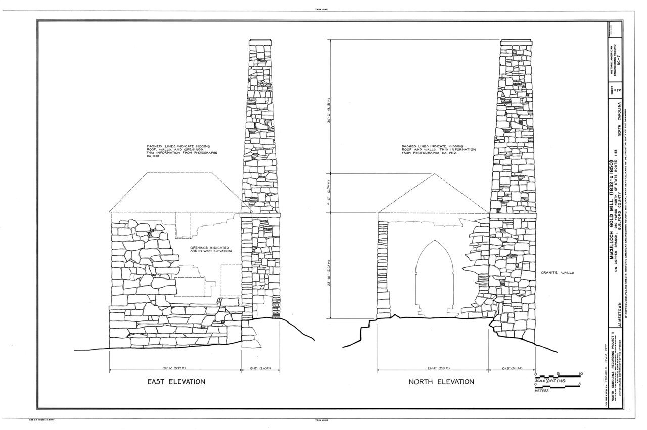 HAER NC,41-JAMTO.V,1- (sheet 4 of 6) - McCulloch Gold Mill, Copper Branch, north of State Route 1153
