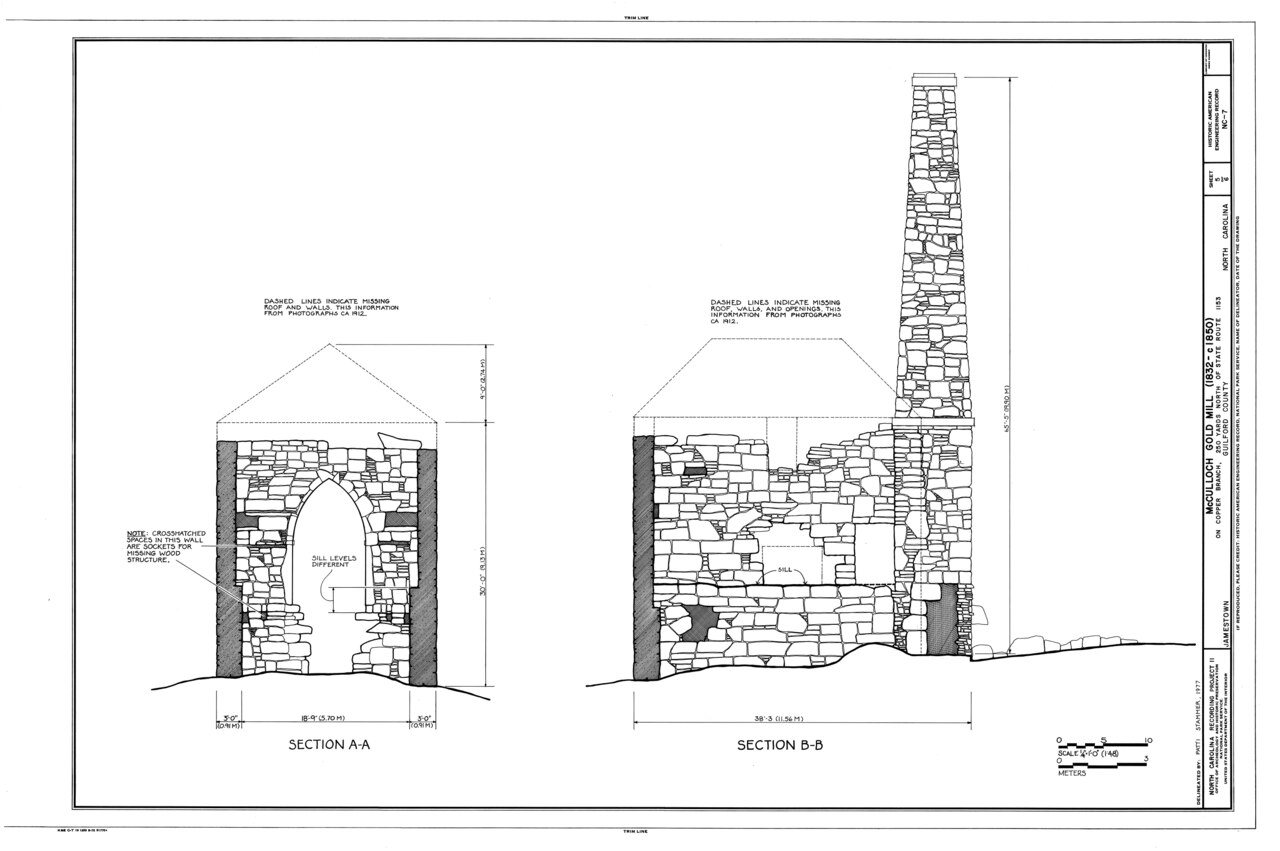 HAER NC,41-JAMTO.V,1- (sheet 5 of 6) - McCulloch Gold Mill, Copper Branch, north of State Route 1153