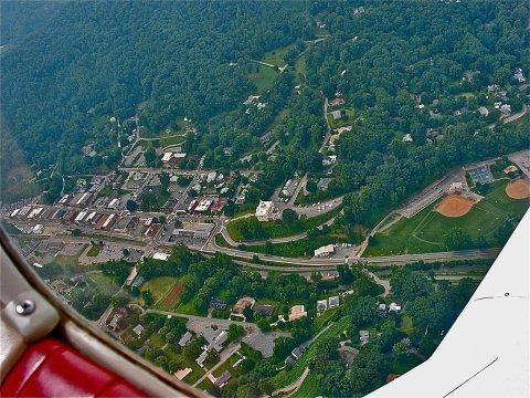 Downtown Sylva From The Air