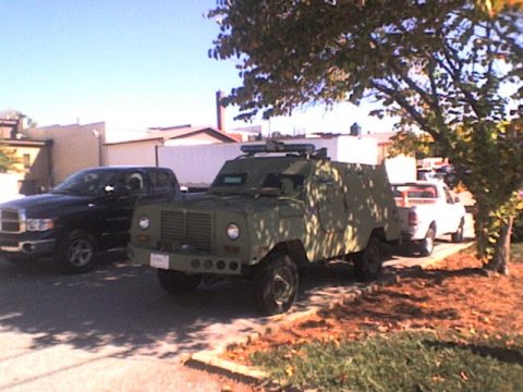 Armored car in