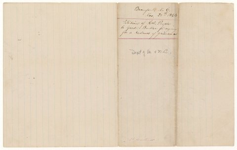 Petition from the Colored Citizens of Beaufort, North Carolina to Major General B. F. Butler, Petitioning for Wages