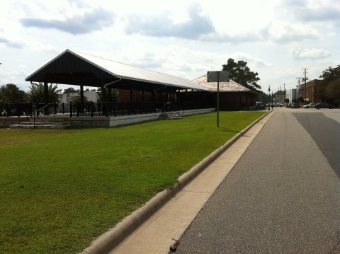 Carolina Southern Railroad Whiteville Depot August 2013