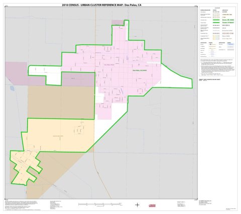 2010 Census Urban Cluster Reference Map for