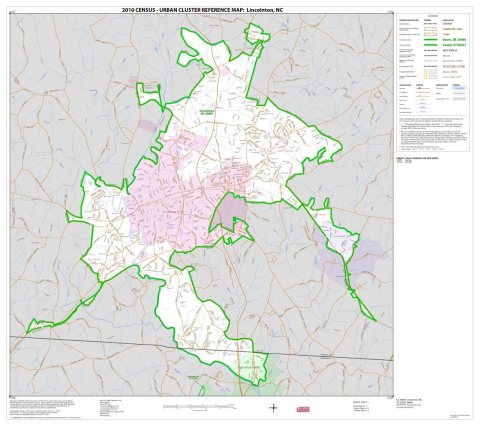 2010 Census Urban Cluster Reference Map for