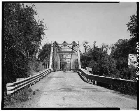 BARREL VIEW OF BRIDGE, FROM SOUTHWEST - Berry Hill Bridge, Spanning Dan River at State Route 1761 (VA State Route 880),…
